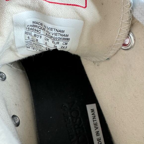 Converse x JW Anderson Chuck 70 Hi Top Glitter Barbosa Cherry M6 W8 - Picture 15 of 15